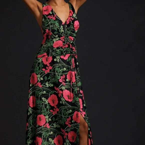 Anthropologie Maeve Ruched midi dress 👗 - Picture 4 of 6